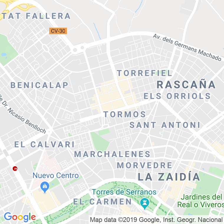 Código Postal calle Doctor Peset Aleixandre, avenida (Pares Del 2 Al 54) en Valencia