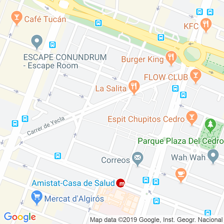Código Postal calle Barrio De La Amistad en Valencia