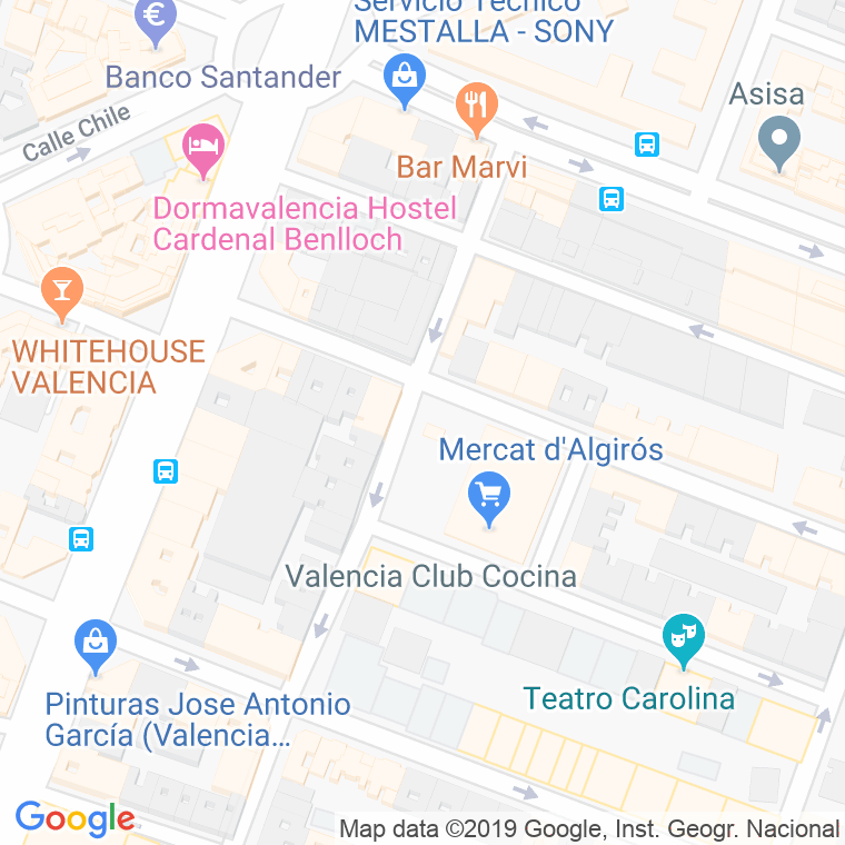 Código Postal calle Casas De Amalia en Valencia