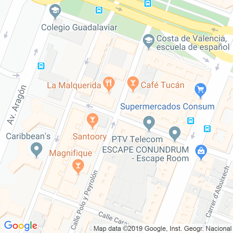 Código Postal calle Ciudad De Mula en Valencia