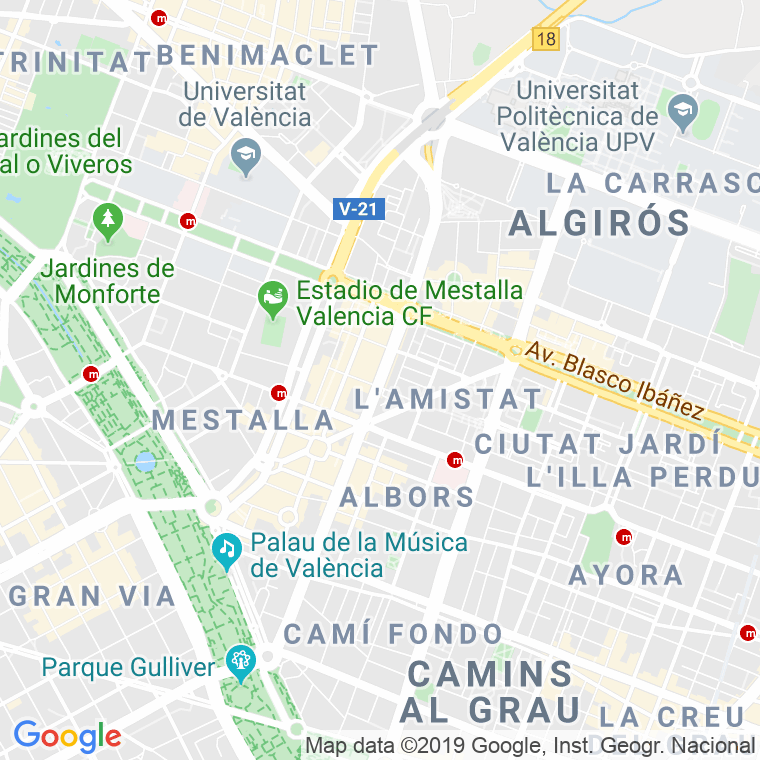 Código Postal calle Puebla De Farnals   (Impares Del 1 Al 37)  (Pares Del 2 Al 42) en Valencia