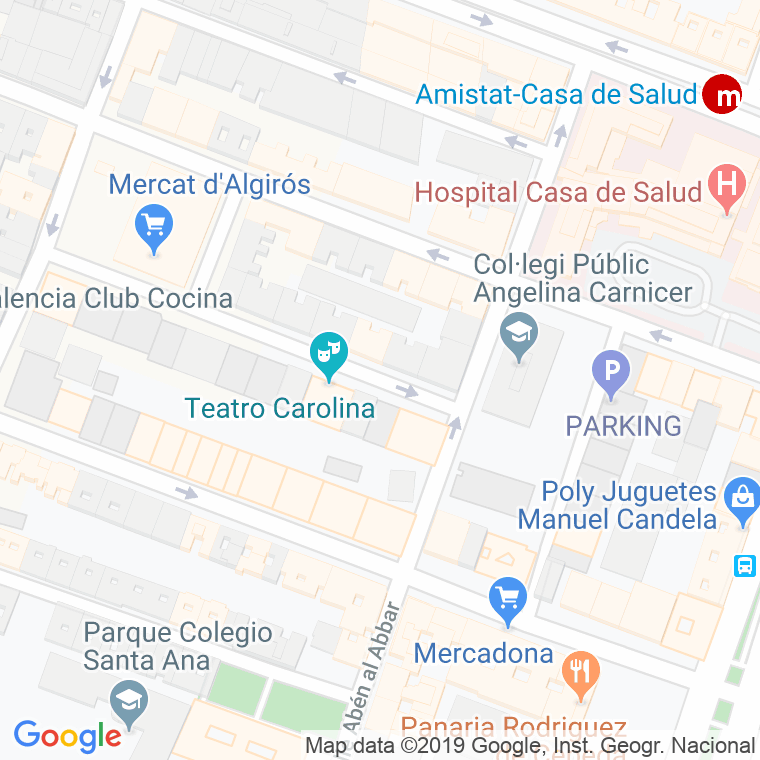Código Postal calle Rugat en Valencia