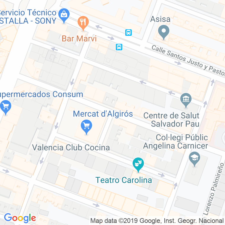 Código Postal calle San Felipe De Neri, plaza en Valencia