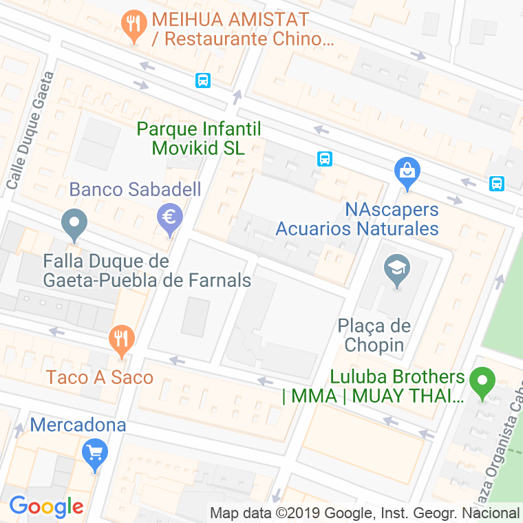 Código Postal calle Borriol en Valencia