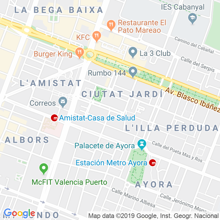 Código Postal calle Campoamor   (Impares Del 35 Al Final)  (Pares Del 38 Al Final) en Valencia