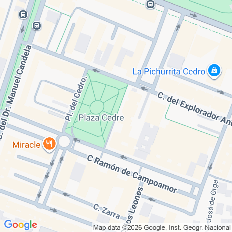 Código postal de Cedro, El, Plaza en Valencia