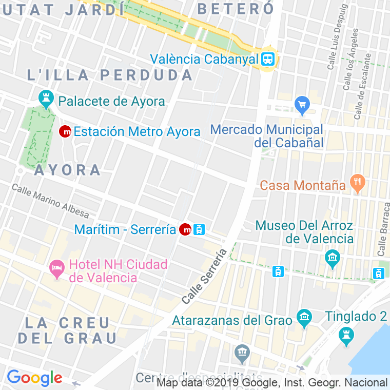Código Postal calle Maderas en Valencia