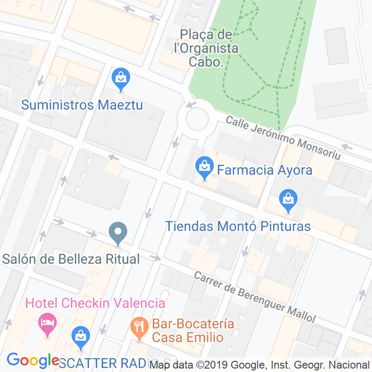 Código Postal calle Marino Guillen Anglesola en Valencia