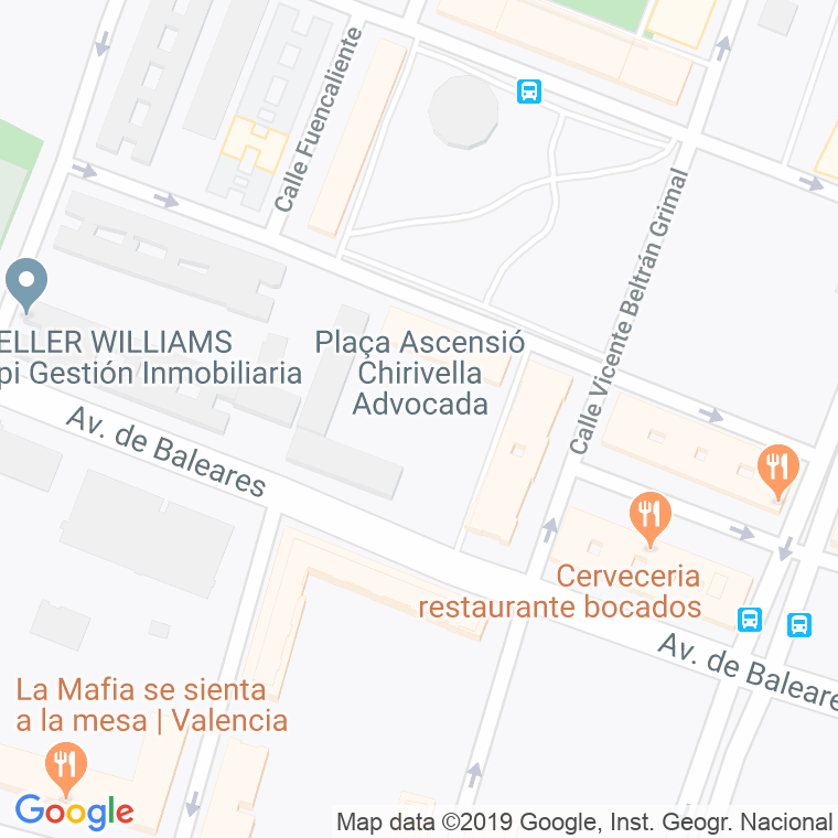 Código Postal calle Ascensio Chirivella (Advocada) en Valencia