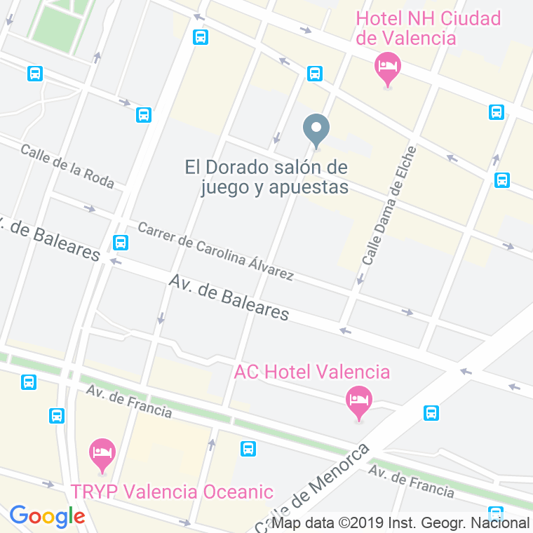 Código Postal calle Carolina Alvarez en Valencia