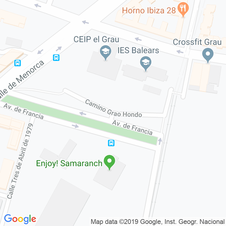 Código Postal calle Grao, Hondo, camino en Valencia