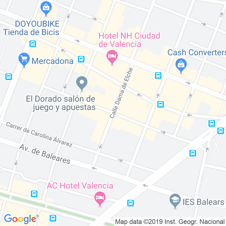Código Postal calle Historiador Rodrigo Pertegas en Valencia