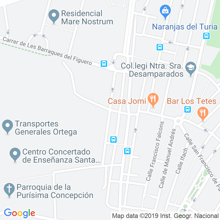 Código Postal calle Isabel Nebrada en Valencia