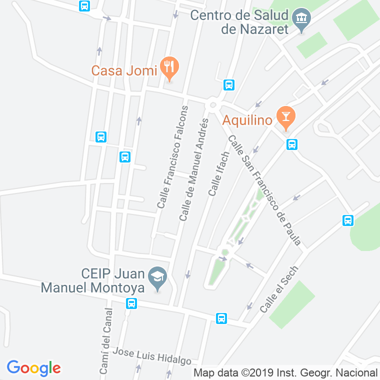 Código Postal calle Manuel Andres en Valencia