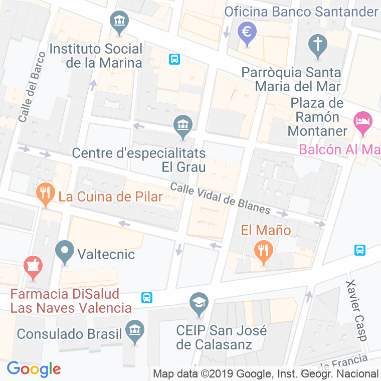 Código Postal calle Padre Porta en Valencia