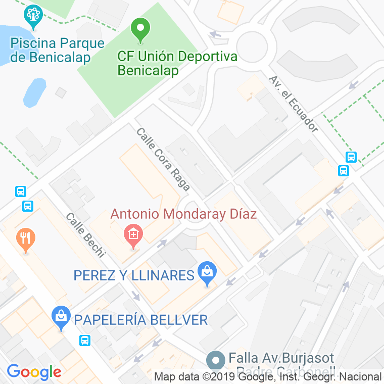 Código Postal calle Cora Raga en Valencia