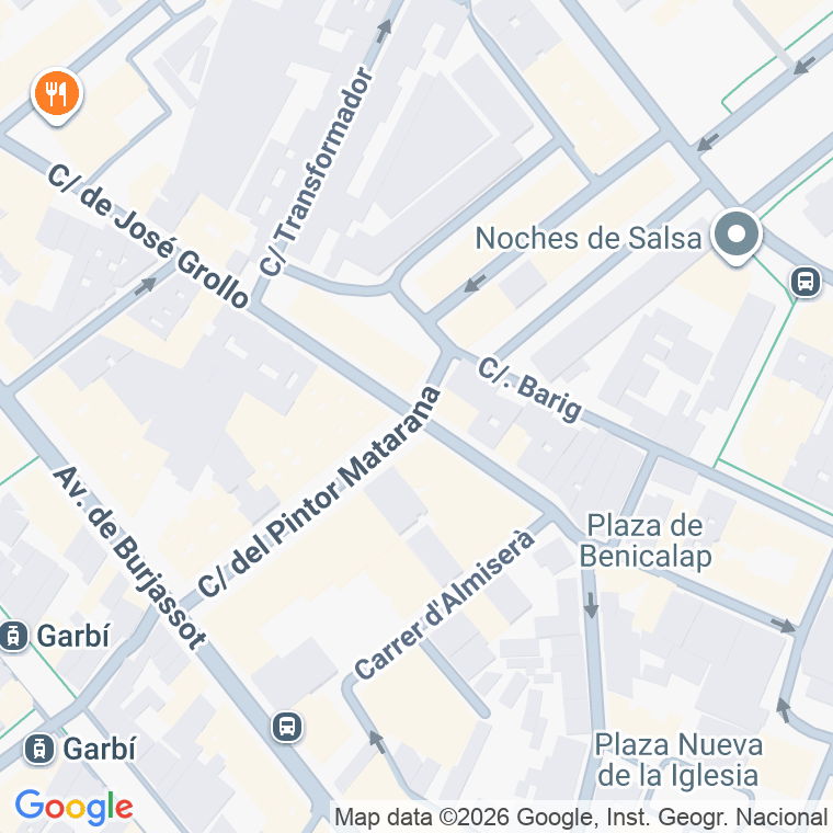 Código postal de Pintor Matarana en Valencia