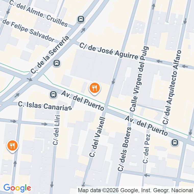 Código postal de Tremolar, Camino (impares del 1 al 177)  (pares del 2 al 124) en Valencia