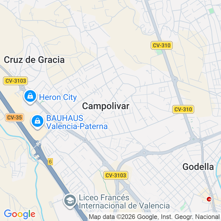 Código postal de Calle de L'estatut D'autonomia en Campo Olivar