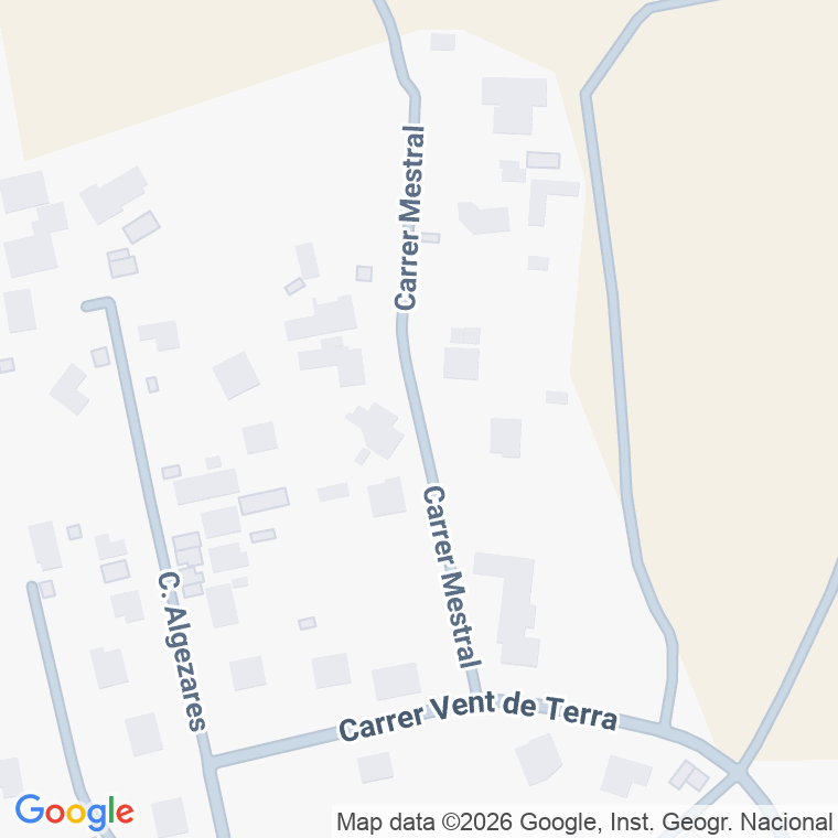 Código postal de Carre Mestral en Urbanizacion la Masia