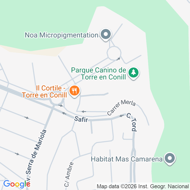 Código postal de Carre Estornell en Urb Torre Enconill