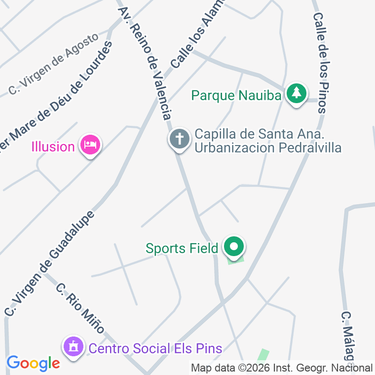 Código postal de Calle Rio Guadiana en Urbanizacion Pedralvilla