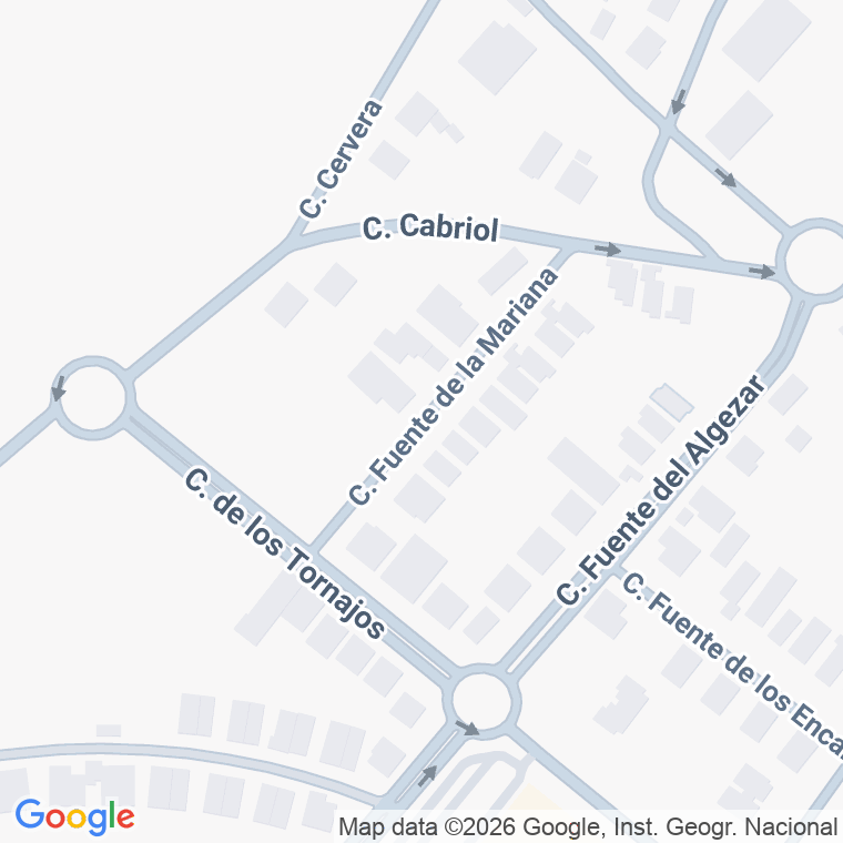 Código postal de Calle Fuente de la Mariana en Urbanizacion Montesano