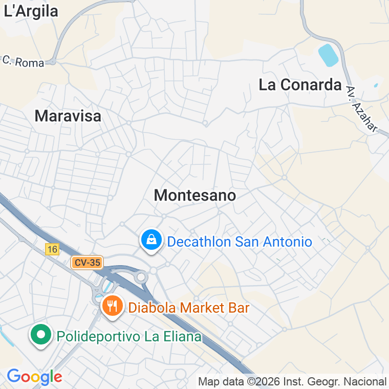 Código postal de Calle Rio Clariano en Urbanizacion Montesano