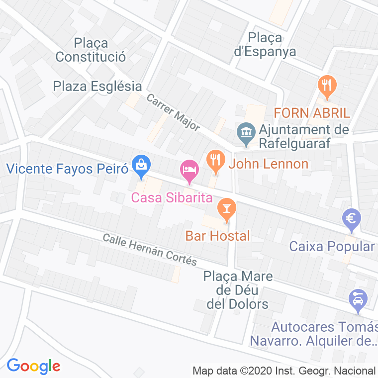 Código Postal de Rafelguaraf en Valencia