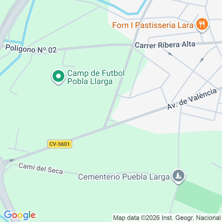 Código postal de Calle Poeta Miguel Hernandez en Pobla Llarga (la)