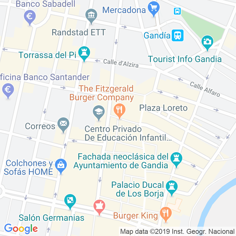 Código Postal calle Duc Carles De Borja en Gandía