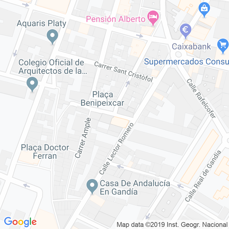 Código Postal calle Capella Carbo en Gandía