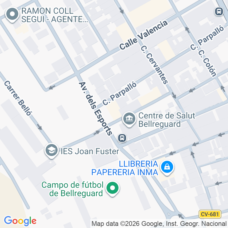 Código postal de Bellreguard Poble en Valencia