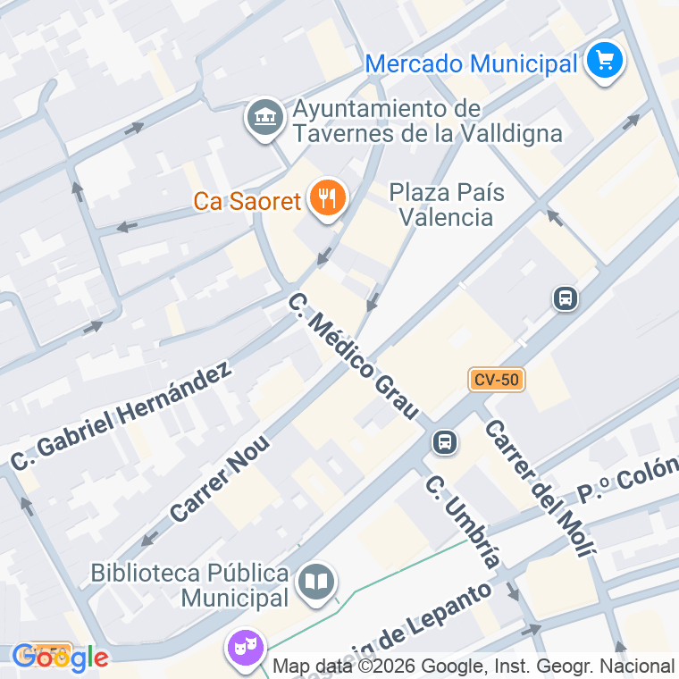 Código postal de Carre Metge Grau, del en Casco Urbano