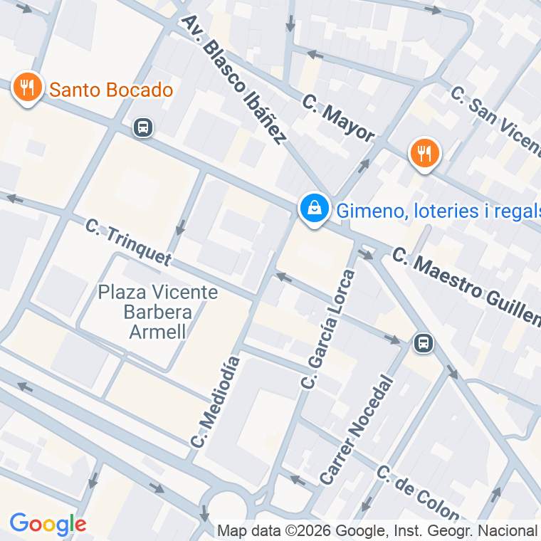 Código postal de Carre Bandera Valenciana en Manises