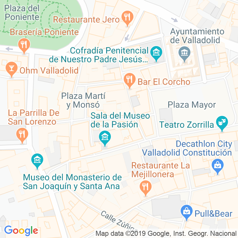 Código Postal calle Calixto Fernandez De La Torre en Valladolid