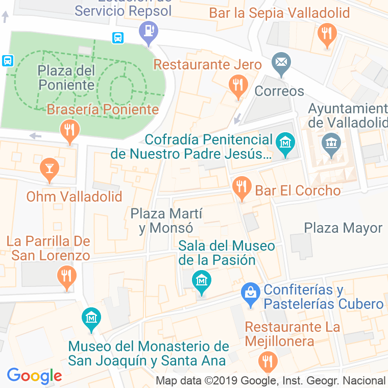 Código Postal calle Campanas en Valladolid