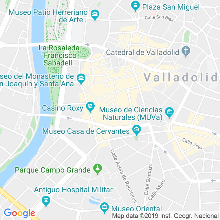 Código Postal calle Chisperos en Valladolid