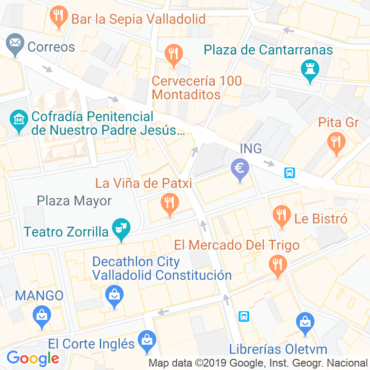 Código Postal calle Quiñones en Valladolid