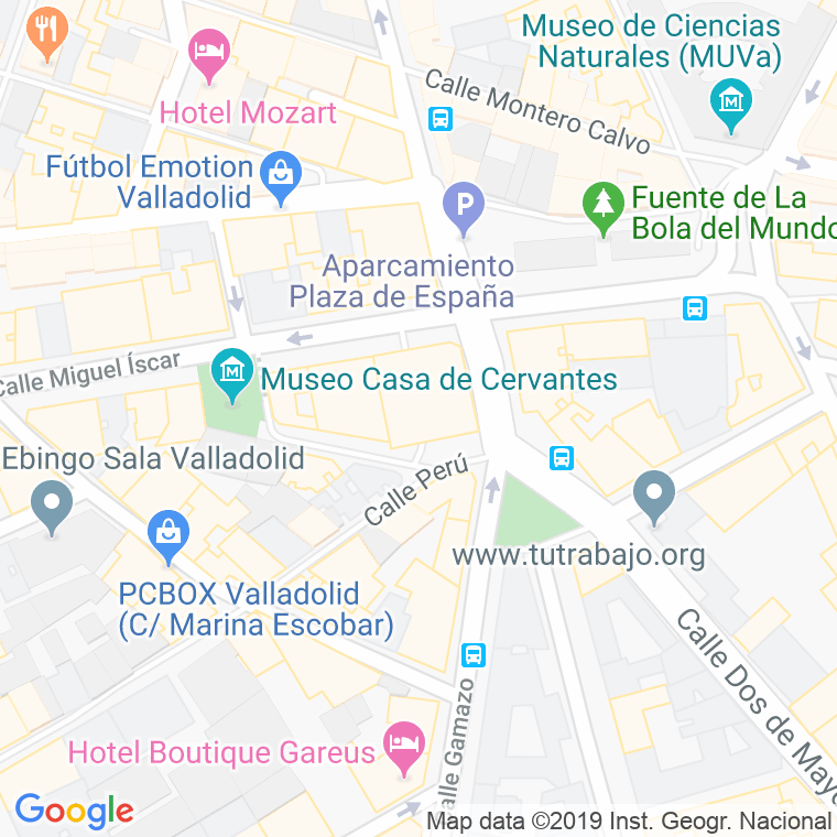Código Postal calle R. Martin en Valladolid