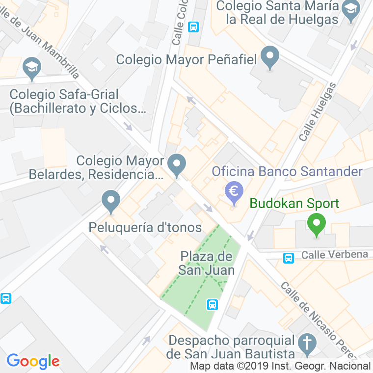 Código Postal calle Velardes en Valladolid