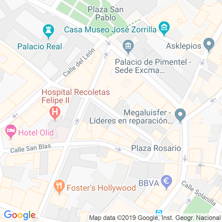 Código Postal calle Conde De Ribadeo en Valladolid