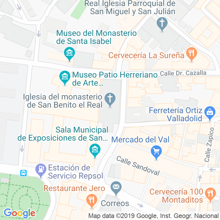 Código Postal calle San Benito en Valladolid