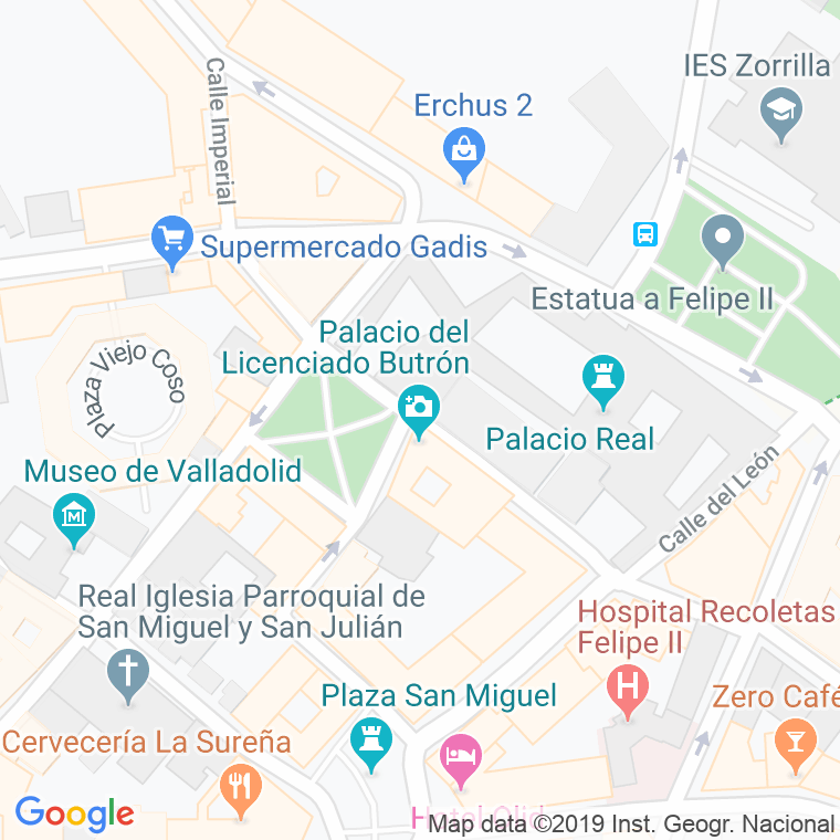 Código Postal calle San Diego en Valladolid