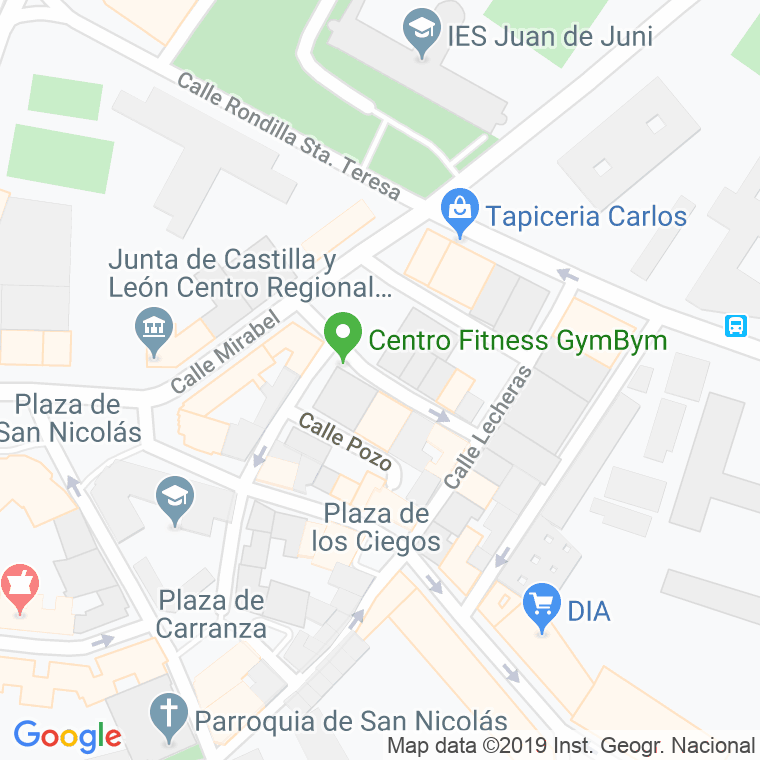 Código Postal calle Tahonas en Valladolid