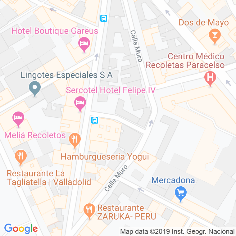 Código Postal calle Bailen en Valladolid