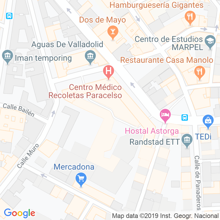 Código Postal calle Marquesina, De La, pasaje en Valladolid