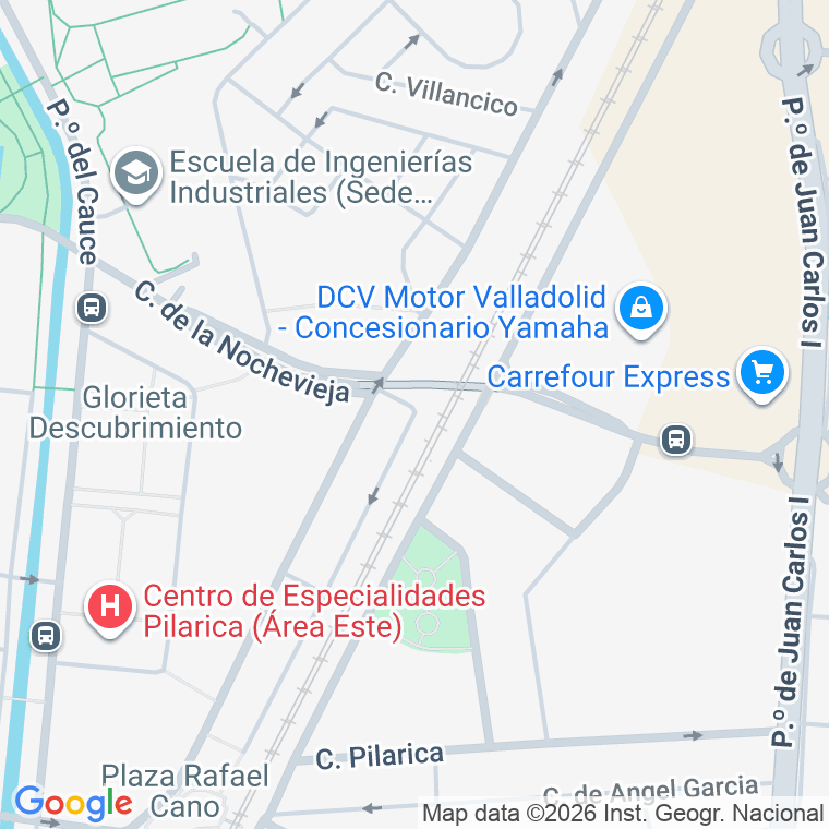 Código postal de Plaza Aviador Gomez del Barco en Valladolid