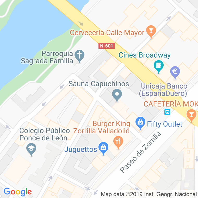 Código Postal calle Capuchinos en Valladolid