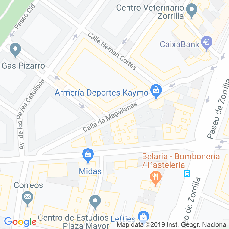 Código Postal calle Magallanes en Valladolid